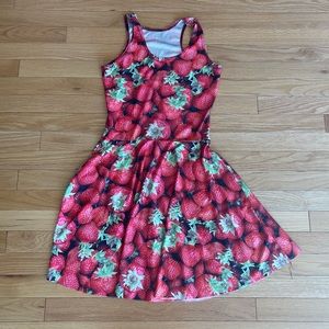 Small Strawberry Skater Dress